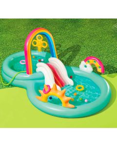 Baby Pool Rainbow Play Center with Water Slide