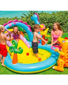Dino Land Inflatable Pool Slide