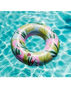 Tropical Flamingo Inflatable Pool Tube Float